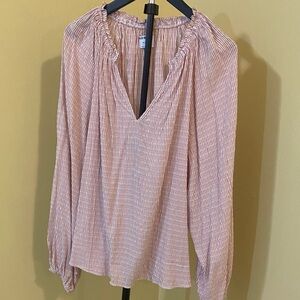 Old Navy Pink Striped Blouse